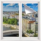 Evofensteere UV Folie Hitzeschutz Selbsthaftend Spiegelfolie Fenster Sichtschutz...