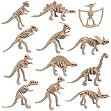 Bekecidi 12 Stück Dinosaurier Skelett Modell Mini Dinosaurier Figuren...