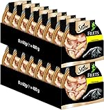 SHEBA Filets - Feinstes Katzennassfutter in der Schale, 16 x 60g, Nassfutter...