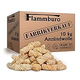 FLAMMBURO (10kg = ca. 800 Stück) Anzündwolle für Kamin, Ofen und Grill –...