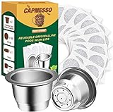 CAPMESSO Wiederverwendbare Espresso kapseln Nachfüllbare Kaffeekapseln...