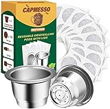 CAPMESSO Wiederverwendbare Espresso kapseln Nachfüllbare Kaffeekapseln...