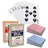 Dunkwckore 2 x 55 Karten Spielkarten, (Rot und Blau) Wasserdicht Pokerkarten,...