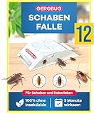 Gerobug Schabenfalle 12 STK. inkl. Ködertabletten - Kakerlakenfalle zur...