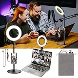 Railee Ringlicht mit Stativ Handy Laptop Videokonferenz Licht mit Klemme 6 Zoll...