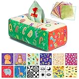 URMYWO Babyspielzeug,Sensorik Tissue Box Spielzeug mit 6 Knisterpapier & 12...