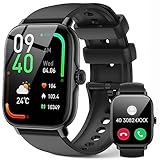 Smartwatch-Herren-Damen-mit-Telefonfunktion - 1,85 Zoll Touchscreen Smart Watch,...