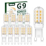 Tailcas G9 LED Dimmbar, Warmweiß 2700K G9 LED 10er Pack, 3W Ersetzt 30W Halogen...