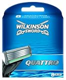 Wilkinson Sword Rasierklingen Quattro, 8 Stück, für gründliche und...