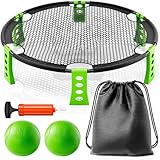 Kezidhp Outdoor Spieleset, Roundnet Set mit 2 Bällen, Pumpe, Kordelzug, Netzen,...