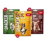 MERA Snacker Mix-Pack ohne Getreide (6 x 200g), herzhaft softe Hundeleckerli...