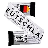 Euroscarves Deutschland Fußball HD Strickschal, Weiß, Schwarz, Rot, Gelb, fits...