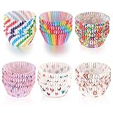 600 Stück Muffinförmchen Papier, Muffins Backförmchen, Cupcake Regenbogen...