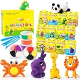Lufttrocknendes Modellierknete Set für Kinder,12 Boxen Themen-Modellierknete...