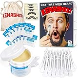 Kenashii Nasenwachsset-100g Nasenhaarwachs, 24 Applikatoren, 12 Balsamtücher...