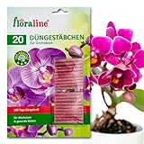 floraline® | 20x Orchideen - Düngestäbchen | pro Stäbchen: Orchideen Dünger...