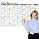 SUNEE Wandkalender 2026 groß - Jahreskalender 2026 A1 (84,1 x 59,4 cm) 14...
