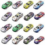 MytaYt 8 Stück Mini Auto Set Rennauto Metall Stunt Spielzeugauto Aufziehautos...