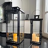 2er XXL Set Gartenlaterne Windlicht Laterne Laternen Metalllaterne Set...