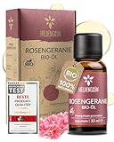 Heldengrün® BIO Rosengeranienöl [100% NATURREIN] - Echter Rosenduft - Blumig...