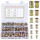 300 Stk Nietmuttern Set, Blindnietmuttern, Flachkopf Gewindehülsen...