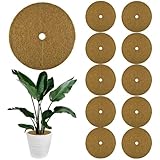 ZDQC 10 Stück Kokos Mulchscheibe,Ø 35CM Kokosscheibe,Kübelabdeckung...