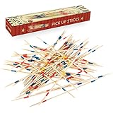 Gonoelec 41 Stück 19cm Mikado Stäbchen, Bambus Pick Up Sticks Spiel...