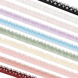BENECREAT 10 Stück 20 Yards/18 m Elastische Nylon Spitzenbänder, 10 Farben...