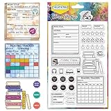 CHGCRAFT Lesetagebuch Clear Stempel Buchrezension Silikon Transparente Stempel...