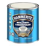 Hammerite Innen Metallschutz- und Heizkörperlack Glänzend, Weiß, 500ml