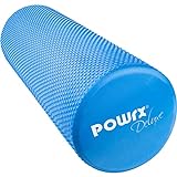 POWRX Yoga Rolle Blau 90 x 15 cm - Pilates-Rolle, Schaumstoff Rolle,...