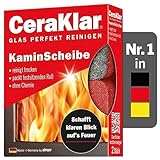 abrazo CeraKlar KaminScheibe - 2 Kaminscheibenreiniger für kratzfreie Kamin...