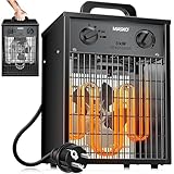 MASKO® Elektroheizer Heizlüfter Bauheizer 3 KW mit integriertem Thermostat...