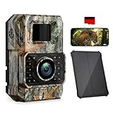 Coolifepro Wildkamera mit Handyübertragung App, 60MP 30FPS Solar WLAN...