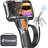 FOXWELL Y400 220° Drehbar Endoskopkamera mit Licht, 6,2mm Endoskopkamera...