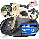 LOOPILOO Kinder Laufrad ab 2 Jahre bis 30kg, Balance Bike aus Holz,...