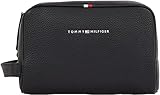 Tommy Hilfiger Herren Kulturbeutel Essential PU Washbag Kunstleder, Schwarz...