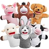 JOYIN 6 Stück Tier Handpuppen Spielzeug Set für Kinder,Freunde Im Tiergarten,...