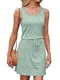 StylSense Sommerkleid Damen Ärmellos Casual Minikleid Elegant Blumenkleid...