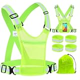 LUZOON Sicherheitsweste 2 Stück, Reflektoren Kleidung Warnweste Mit TräGern...