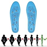 Magnetische Einlegesohlen, 1 Paar Akupressur Einlegesohlen, Magnetische Massage...