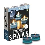 Spaas 24 Duftenden Clearlights, Teelichter mit durchsichtigem Halter, ± 4,5...