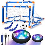 SUNNOW Air Power Fußball - 3-in-1 Wiederaufladbar Hover Ball Hockey Set mit 2...