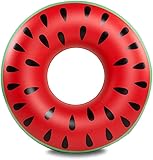 Schwimmreifen für Erwachsene, Schwimmring Donut Aufblasbarer Schwimmring 120cm, Sommer Wasser Spielzeuge Schwimm Pool Ring (Wassermelone)