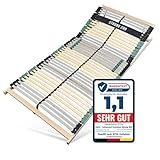Sleepneo Lattenrost 120x200 Premium Strong bis 200Kg, Kopfteil verstellbar,...
