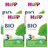 HiPP 3 Bio Folgemilch (4 x 600g) - nach dem 10. Monat, mit Omega-3 (DHA, ALA),...