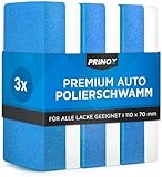 PRINOX Profi Polierschwamm fürs Auto - 3er Set - Universell nutzbar -...