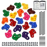 ALPIDEX Kinder Klettergriffe bunt 5/10/15/20/30 Stück Klettersteine inklusive...