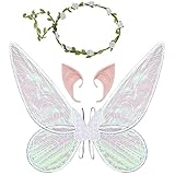 Feenflügel Kostüm, Damen Mädchen Schmetterlingsflügel Elfenflügel mit...