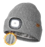 Wmcaps Mütze mit LED Licht, Wintermütze mit Dickem Warmen Futter, Integrierte...